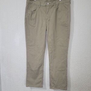 Levi's 514 Straight Fit Jeans Men 40x30 Khaki‎ Tan Twill Cotton Pants